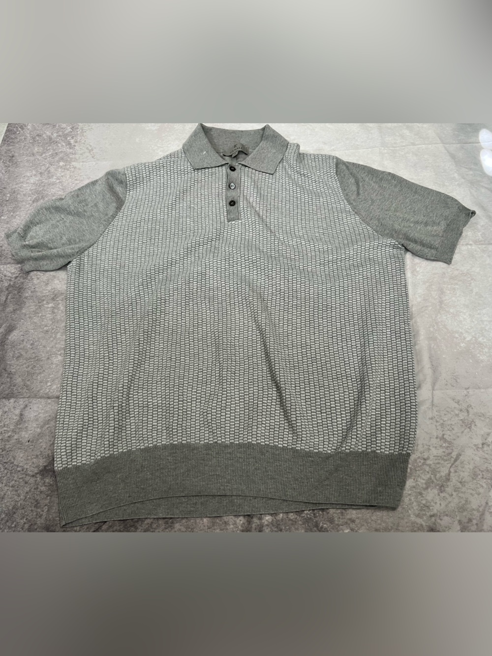 Canali Men's V-Neck Short-Sleeve Sweater in Light Gray